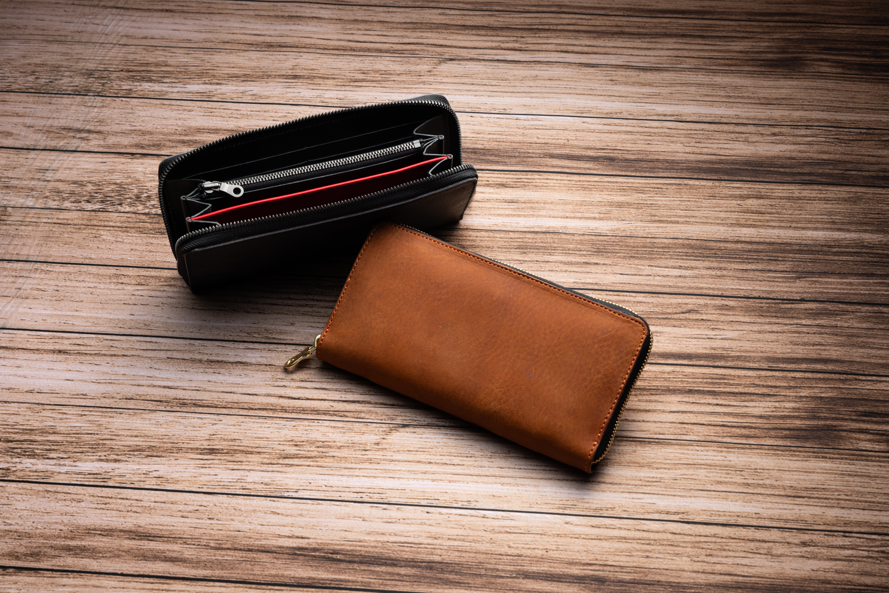 Round Zip Long Wallet（BRN）